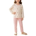 thumbnail image 2 of Mifsaly Girls Boys Cotton Pajama Set Graphic Long Sleeve Crewneck Sleepwear Tops and Long Pants Soft Comfortable Fall Winter Casual Indoor Clothes, 2 of 6