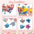thumbnail image 3 of Rub on Transfer Decal Sticker for Furniture Craft Decor 6"x12" Betta Fish and Shells 3Pcs Waterproof UV DTF Transfer for Drawer Dresser Glass Porcelain Wood Plastic Window, 3 of 8