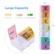 thumbnail image 4 of Pill Organizer for Travel Weekly Pill Box 7 Day Pill Case Daily Medicine Organizer 7 Compartments Pill Container for Vitamins Fish Oil Supplement, 4 of 5