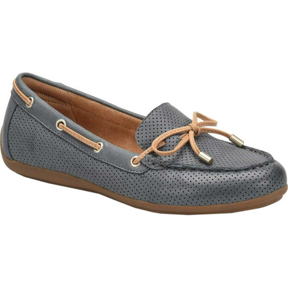 Women's Comfortiva Mindy II Moccasin Navy/Denim Full Grain Leather 11 M