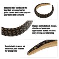 thumbnail image 3 of 1 Uds. Diadema acolchada de tweed, diadema de moda para mujer antideslizante, patrón de cuadros de punto negro, 3 of 7