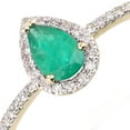 thumbnail image 3 of 18ct Gold Jewelco London Diamond Pear Emerald Pear Raindrop Halo Cluster Ring, 3 of 7