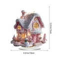 thumbnail image 3 of FastXmas 5.9 x 5.9 In Christmas Acrylic Decoration,Warming Castle.Moon.Snowman.Cottage Shape Acrylic Pendants Ornaments for Christmas Tree Decorations, Hanging Ornament for Window Xmass Tree Keychian, 3 of 6
