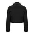 thumbnail image 4 of jtjvou Women's Cropped Jackets Lightweight Lapel Collar Long Sleeve Short Jacket with Pockets Fall Winter Coats Black L, 4 of 6