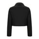thumbnail image 5 of Camisetas para mujer,Chaqueta corta para mujer, solapa con muescas y botones asimétricos, blusa ajustada de poliéster para uso informal, sopatenor, 5 of 8