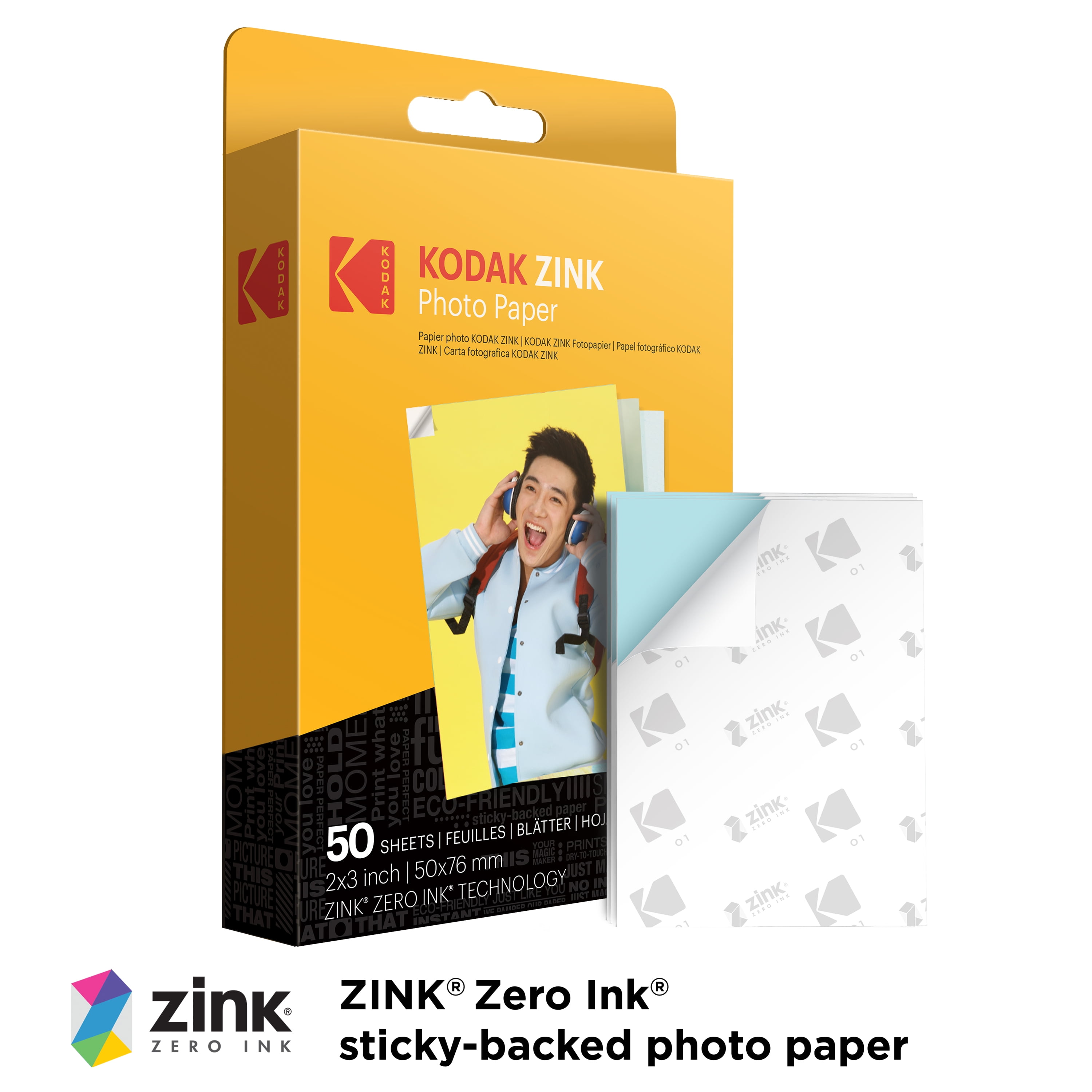 KODAK printomatic イエロー フォトペーパー50枚セット Amazon.com: Kodak 2ʺ x 3ʺ Premium ZINK Photo Paper 50-Pack