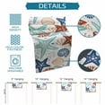 thumbnail image 7 of Table Runner Dresser Scarf 13 x 120 Inch Summer Ocean Navy Blue and Red Coral Starfish Seashells Table Runners Non-Slip Heat Kitchen Dining Table Decor for Indoor Outdoor Home Party Decoration, 7 of 7