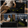 thumbnail image 2 of Ovios 116" L-Shaped Sectional Sofa Modern Modular Cloud Couch with Deep Seating Upholstered Sofa for Living Room Bedroom, No Assembly Required, Gray (Starry Sky), 2 of 6