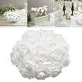 thumbnail image 2 of 50 rosas de espuma PE de 8 cm - Ramo de flores artificiales, tallo flexible, decoración para bodas, hogar y fiestas, 2 of 6