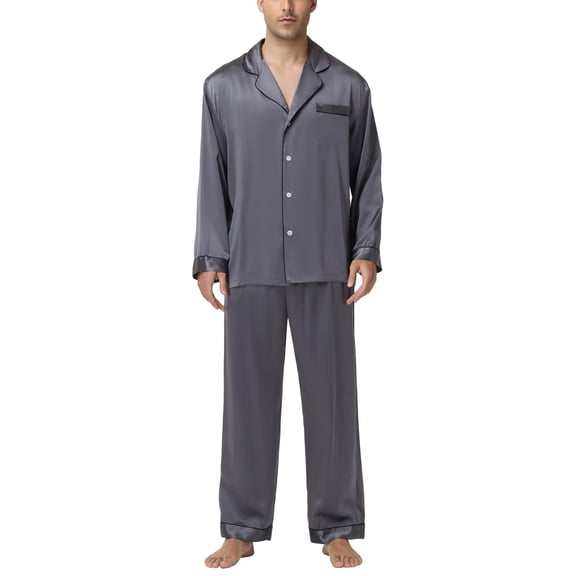 Men's Silk Sleepwear 100% Silk Pajamas Set