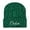 Green, variant on AJGRHE Men Women Matching Printed Knitted Hooded Hat Autumn Winter Warm Casual Cap Khaki One Size