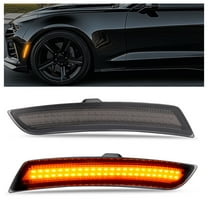 Kojem LED Side Marker Light for 2014-2024 Chevy Chevrolet Cadillac CTS ATS Parking Lamps Front Amber 2Pcs Smoke Lens