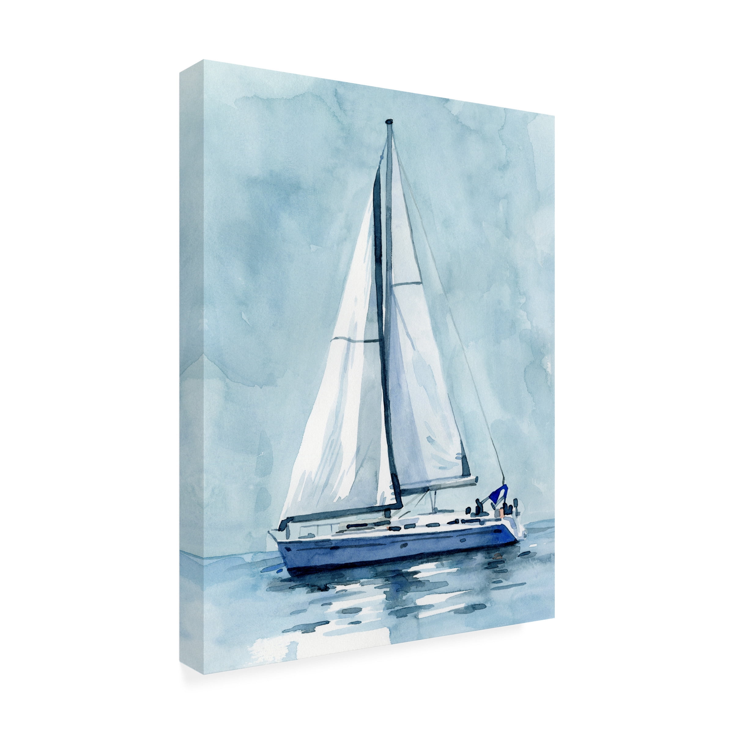 Emma Caroline 'Lone Sailboat I' Canvas Art