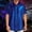 AB447 Blue, variant on Adeawade Tops For Mens Short Sleeve Mens Sequin Shirt Slim T Shirt Hipster Mens Bright Shirt Nightclub Base Shirt Retro Basic Clothes Blue