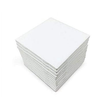 Olean 4 Set by 12 Glossy White Ceramic Tiles for Arts & Crafts