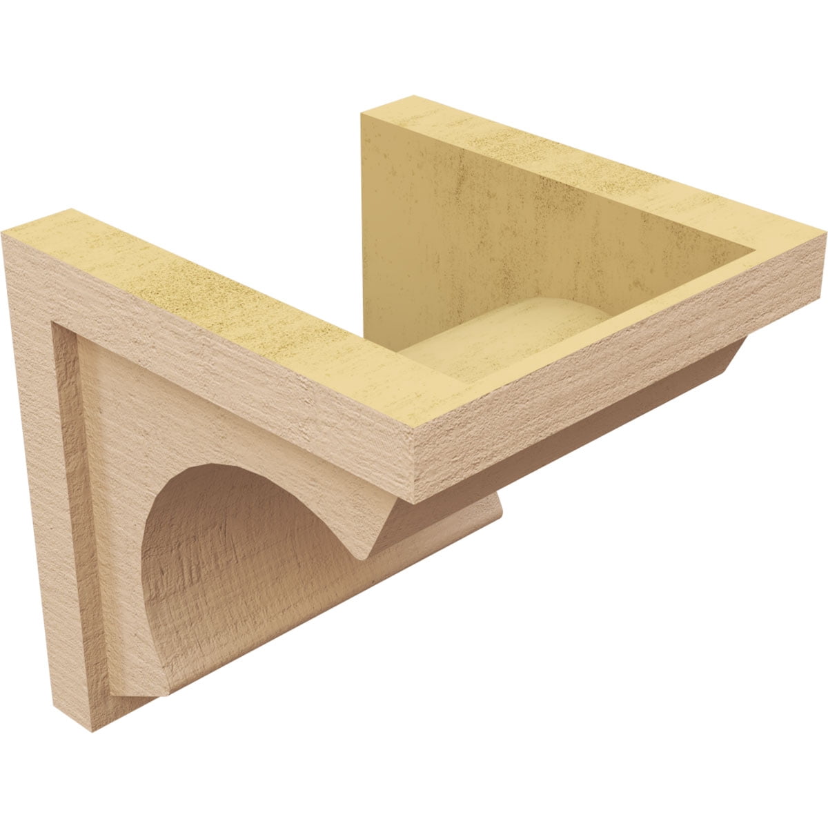 10"W x 10"D x 10"H Wide Emerson Rough Cedar Woodgrain TimberThane Corbel, Primed Tan