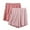 Pink, variant on Xunlbb Workout Womens Shorts Summer Plus Size Shorts 2PC Women's Summer Elastic Waist Thin Quarter Shorts Color Thin Style Casual Pajamas Loose Size Home Pants XL-6XL on Clearance