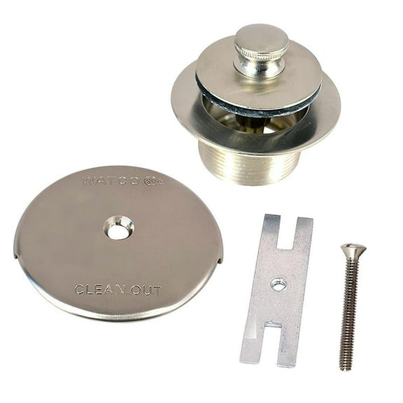 1.865 In. Overall Diameter X 11.5 Threads X 1.25 In. Push Pull Trim Kit, Brushed Nickel