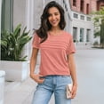 thumbnail image 6 of SUNBS Blouses for Women Short Sleeve Lace Tops Dressy Casual Tees, Sizes S-2XL, 6 of 9