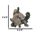 thumbnail image 3 of Nautical Marine Turtle Tortoise Mother Piggybacking Hatchlings Family Figurine, 3 of 9