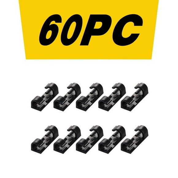 Fiudx Clips Organizadores de Cables Autoadhesivos, Fáciles de Instalar con Adhesivo 3M, para Ordenar Tu Escritorio, Aptos para Cables de Alimentación, Cables Usb y Cargadores Móviles, para Uso Domést