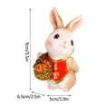 thumbnail image 2 of Resin Ornaments Mini Figurine Durable Spring Festival Gift Creative Chinese New Year Decoration Rabbit Decor, 2 of 12