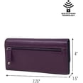 thumbnail image 3 of Gestor de dinero Wallet Nautica para mujer con bloqueo RFID, color morado, 3 of 8