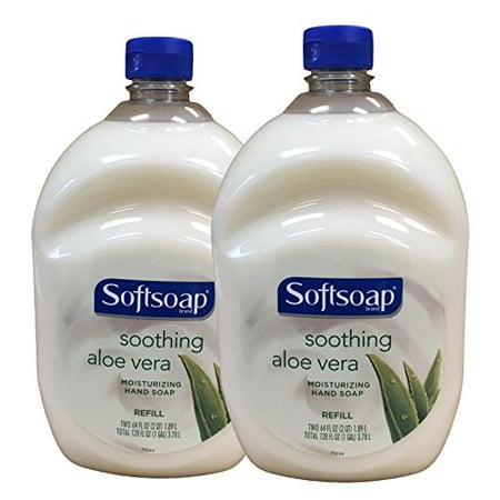 Softsoap Hand Soap Soothing Aloe Vera Moisturizing Hand Soap Refill 64 Fl Oz Bottle (Pack of 2)