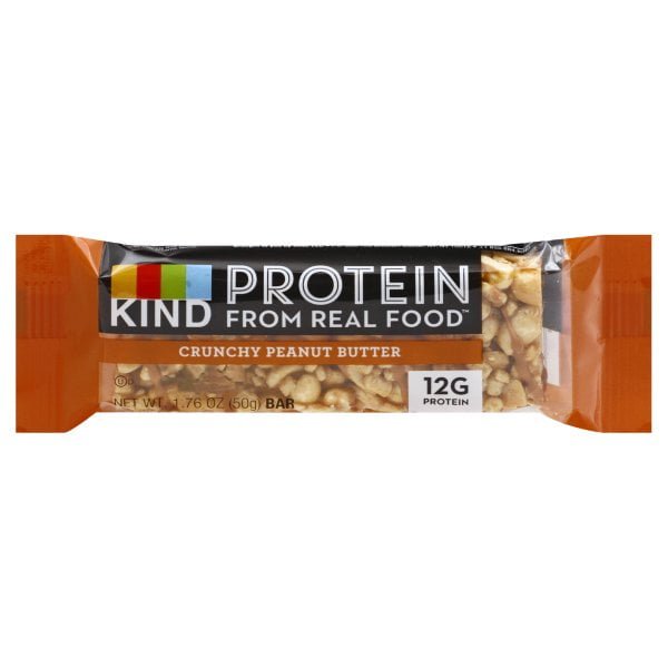KIND Protein Bar, Crunchy Peanut Butter, Gluten Free, 12g Protein, Pack of 12, Size 1.76 OZ