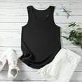 thumbnail image 6 of DondPO Going Out Tops for Women Corset Tops Women Casual Daily Shirts Sleeveless T Shirt U Neck Casual Tee Tops Tunic Blouse Vest Tanks Tank Top for Women Camisole Tops Black M, 6 of 9