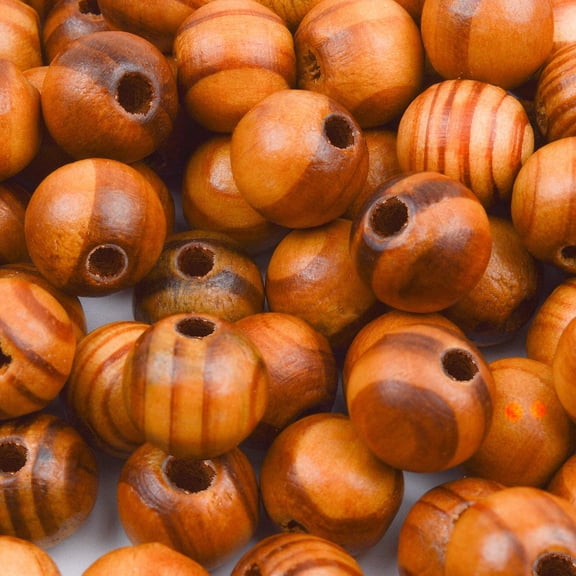 200pcs 10mm Wood Round Bead Natural Wood Spacer Beads Wooden Beads for Jewelry Making DIY