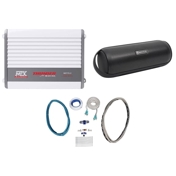 MTX WET75.2 200w 2-Channel Marine Amplifier Amp Kit Speaker For Boat/ATV/UTV/RZR