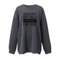 thumbnail image 2 of Gibobby Sudadera con forro polar Mujer Sudadera de mujer holgada de otoño/invierno con estampado de (Gris, S), 2 of 3