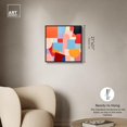 thumbnail image 5 of Square Shapes Area Canvas Retro Geometric Abstract Wall Art by Art Remedy, Black Frame, 20" x 20", 5 of 7