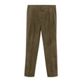 thumbnail image 5 of Blmnix Work Pants Trousers for Men Corduroy Pants Low Waisted Baggy Palazzo Bottoms Long Straight-Leg Green Men's Casual Pants,35, 5 of 5