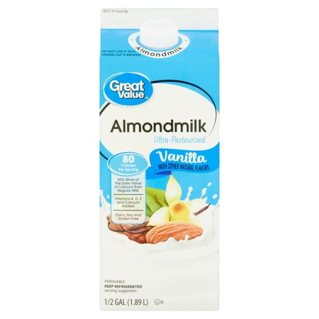 Great Value Vanilla Almondmilk, Half Gallon