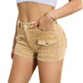 thumbnail image 5 of Women's Stretchy Denim Shorts Summer Mid Waisted Hot Jorts Y2K Skinny Jeans with Pockets, 5 of 6