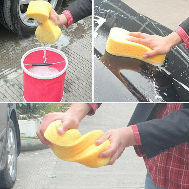 Car Wash Sponge Large Cross Cut Soft Foam Grid Super Absorbent