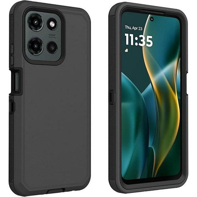 wonima11 for Motorola Moto G 5G 2025 Case, Defender Case Heavy Duty Shockproof Dustproof 3 in 1 Rugged Protective Phone Cover for Moto G 2025 (Black)