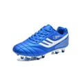 thumbnail image 1 of Rotosw Girls & Boys Soccer Cleats Round Toe Athletic Shoe Lace Up Sport Sneakers Non Slip Comfort Football Sneaker Training Breathable Blue Long 2.5Y, 1 of 9