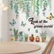 thumbnail image 5 of Adhesivo de pared Inteprter de 2 piezas calcomanía decorativa para dormitorio arte de dibujos animados PVC, 5 of 6