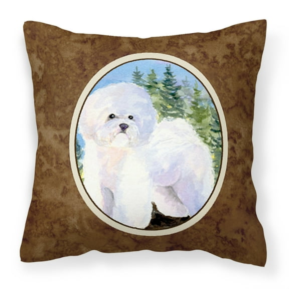 Carolines Treasures SS8916PW1414 Bichon Frise Fabric Decorative Pillow, 14Hx14W, multicolor