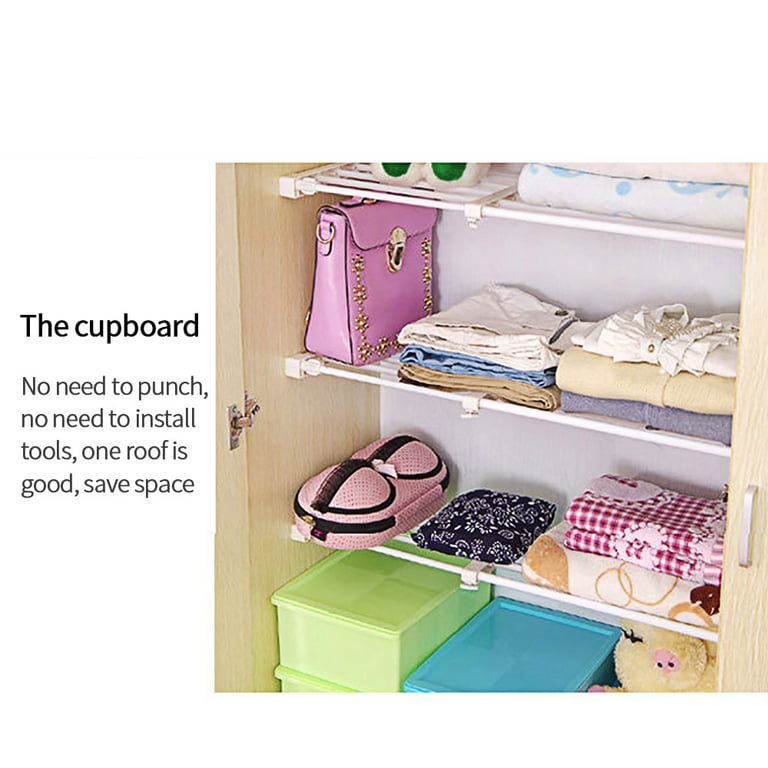 Adjustable Closet Organizer Storage Shelf Wall Mounted Kitchen