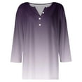 thumbnail image 4 of Fashion Blouses for Women 2024 Long Sleeve Womens Plus Size Long Sleeve Fall Tops Fashion Casual Gradient Loose Button Tops, 4 of 5