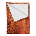 thumbnail image 2 of Autumn Soft Flannel Fleece Throw Blanket, Tree Photo in Tangerine Tones Foliage, Cozy Plush for Indoor and Outdoor Use, 70" x 90", Burnt Orange Olive Green, by Ambesonne, 2 of 5