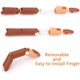 thumbnail image 4 of Mano de práctica para uñas acrílicas, 3 piezas de dedo de práctica ajustable y 100 piezas de herramientas de mano reemplazables para arte de uñas, dedo de entrenamiento flexible para manicura DIY, 4 of 5