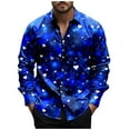 thumbnail image 3 of QATAINLAV Men's Muscle Fit Heart Printed Beach Shirts 2025 Valentines Day Casual Hawaiian Shirts Long Sleeve Button Down Dress Shirt Blue M Limited Time Sale, 3 of 6