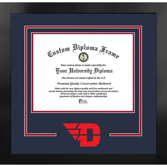 University of Dayton 14w x 11h Spirit Diploma Manhattan Black Frame with Bonus Campus Images Lithograph (value savings $59)