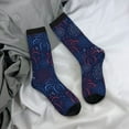 thumbnail image 5 of Hirioo Firework Pattern Adult Middle Tube Socks Breathable Sock Non-Pilling,Contrasting Color Design, 5 of 6