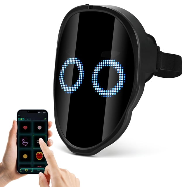 Máscara LED AIGLUN con aplicación programable Bluetooth para adultos y niños